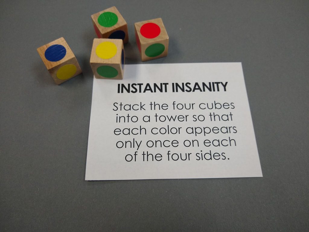 instant insanity puzzle diy wooden cubes
