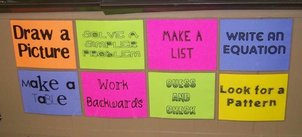 problem solving strategies for math classroom decorations