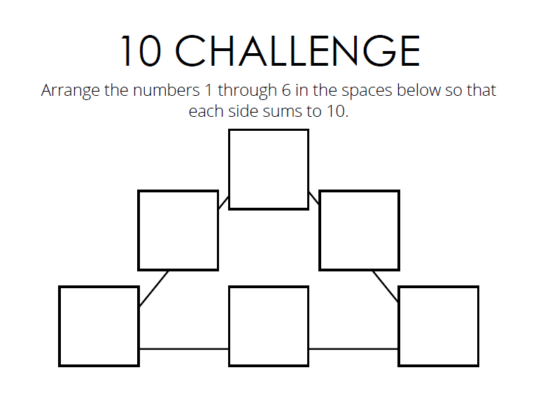 9-10-11-12 Challenge Math Puzzle Brainteaser 