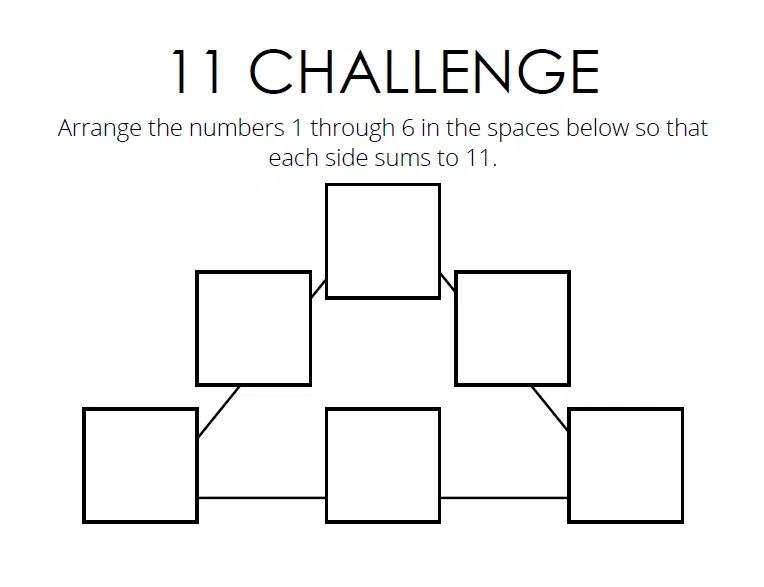 9-10-11-12 Challenge Math Puzzle Brainteaser 