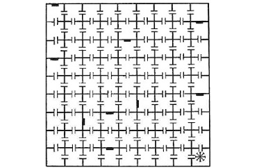 Maze for 145 Doors Puzzle from The Moscow Puzzles 