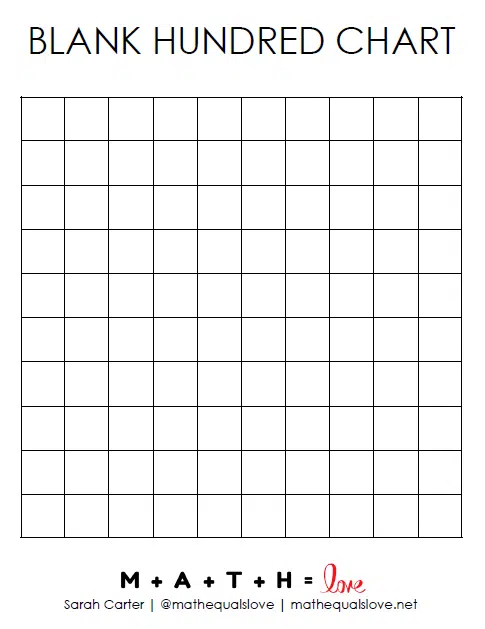 100 grid worksheet