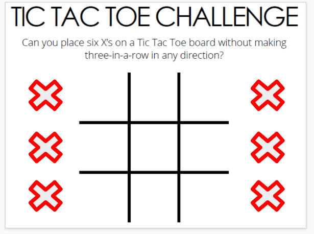 digital version of tic tac toe challenge puzzle
