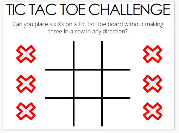 Tic Tac Toe Challenge [Free Printable Puzzle]