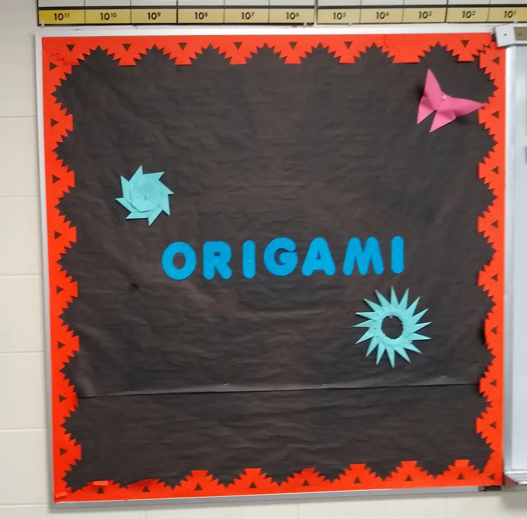 origami bulletin board