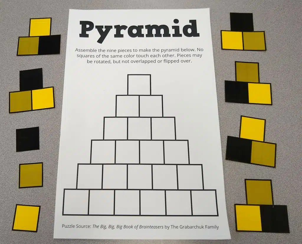 blank pyramid of numbers