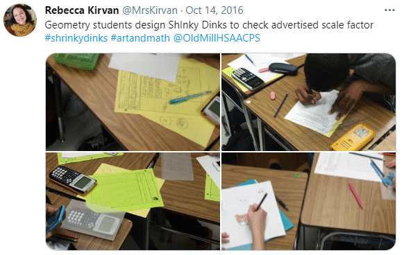 scale factor activity with shrinky dinks. 