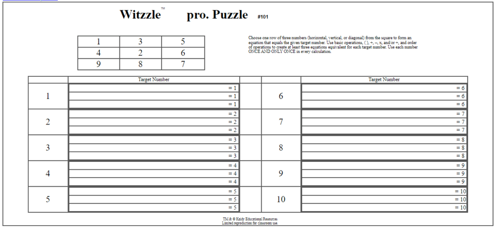 witzzle pro activity book puzzle. 