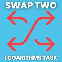 swap two logarithms task with arrows