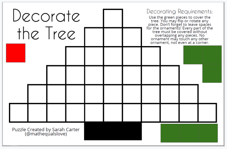Decorate the Tree Digital Puzzle. 