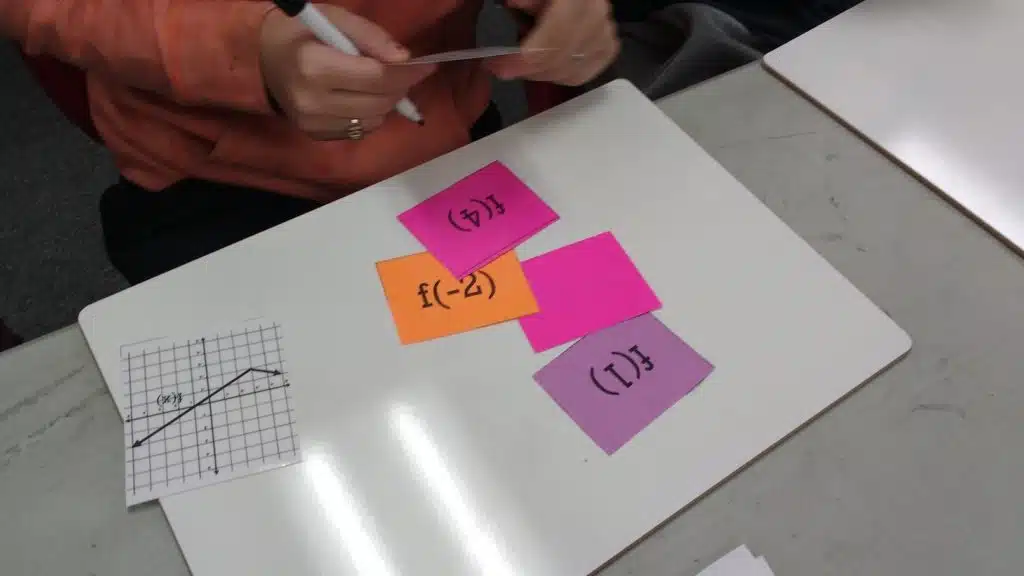 student looking at evaluating functions war activity 