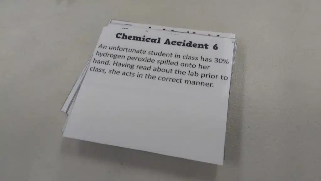 Chemical Accidents Activity to Practice Lab Safety Chemistry