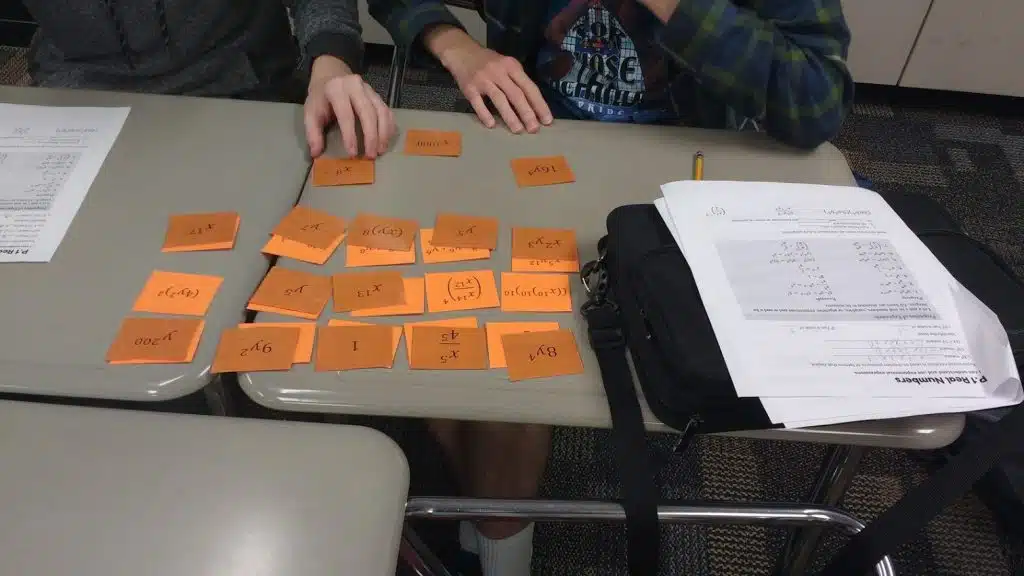 exponent rules card sort and karuta game