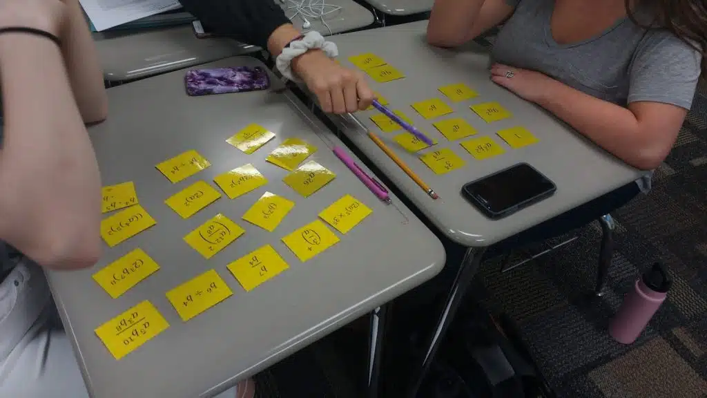 exponent rules card sort and karuta game