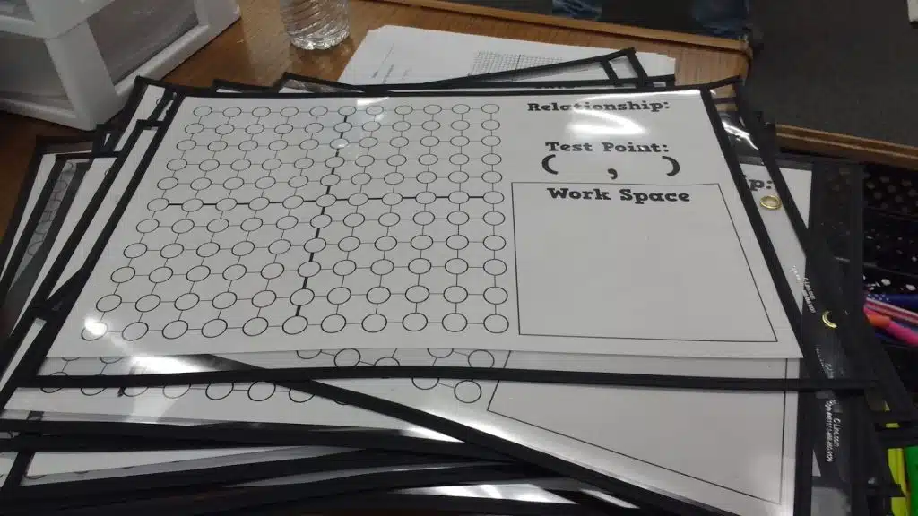 graphing inequalities dry erase work mat