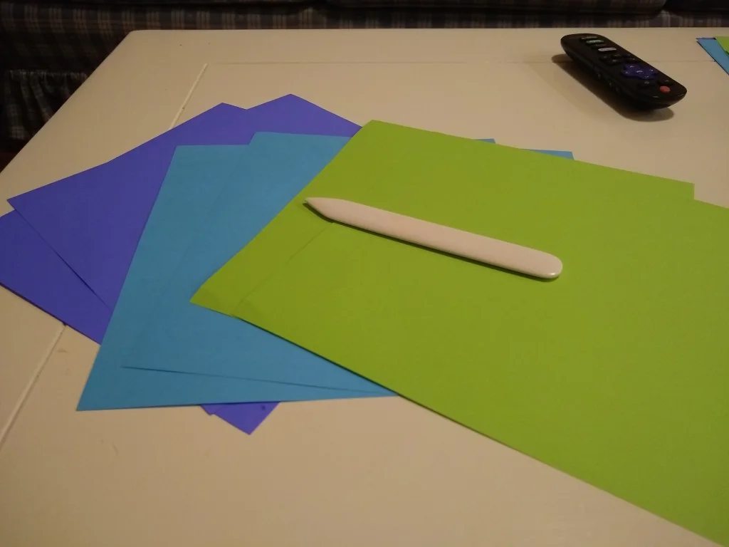 origami paper and bone folder