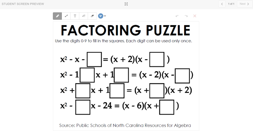 factoring trinomials worksheet and graphing pdf