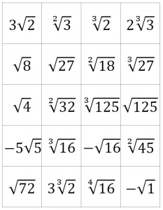 Like Radicals Card Sort Activity | Math = Love