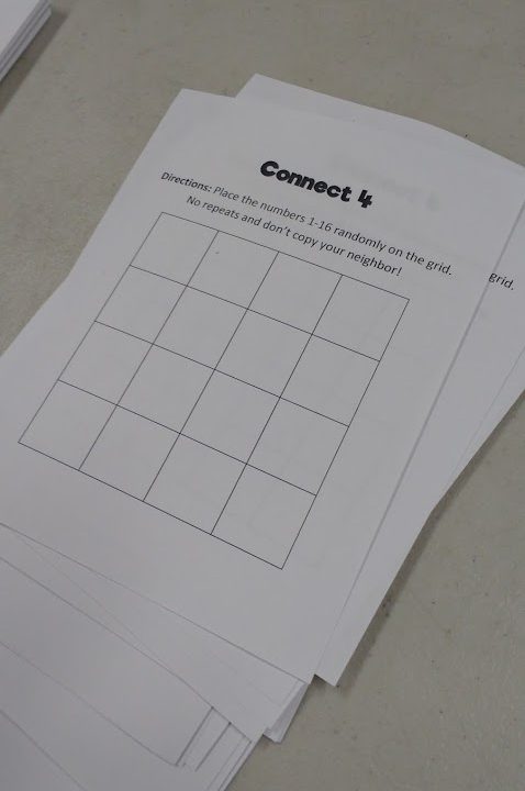 Connect 4 Activity Game Board