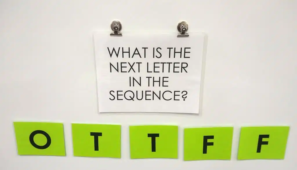 O, T, T, F, F, S, S, Sequence What is the next letter in the sequence? 