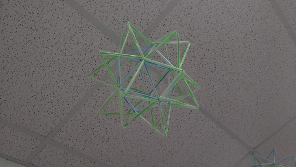 Stellated Icosahedron Straw Art