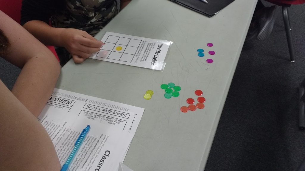 Students playing Traffic Lights Game