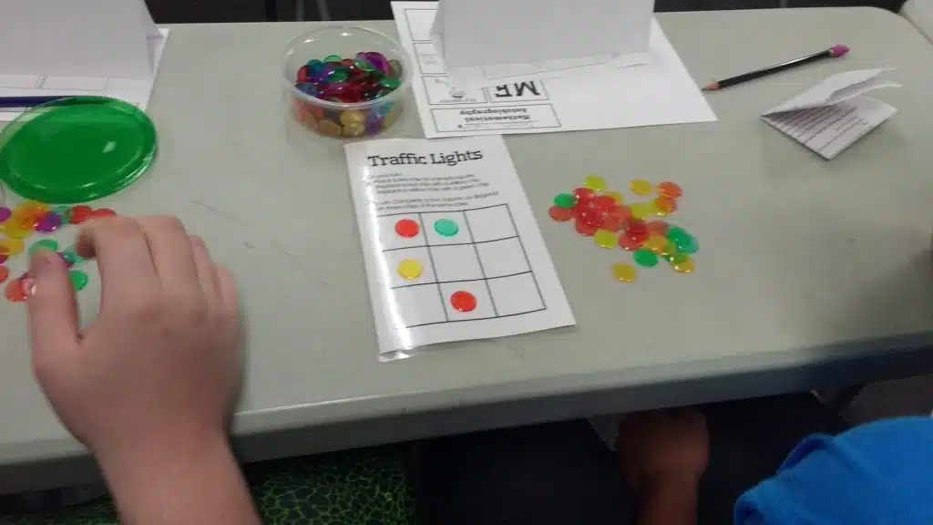 Students playing Traffic Lights Game