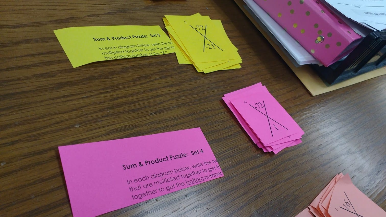 X Puzzles Factoring Review Game | Math = Love