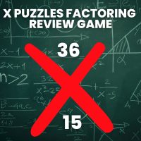 example of x puzzles factoring review game