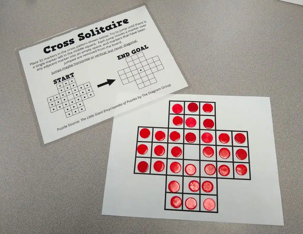 cross solitaire puzzle