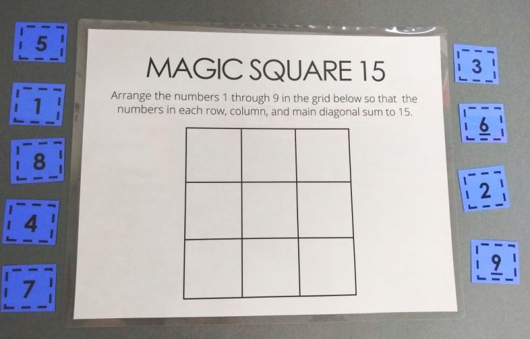 15 Magic Table Math Magic Square 15 Puzzle | Math = Love