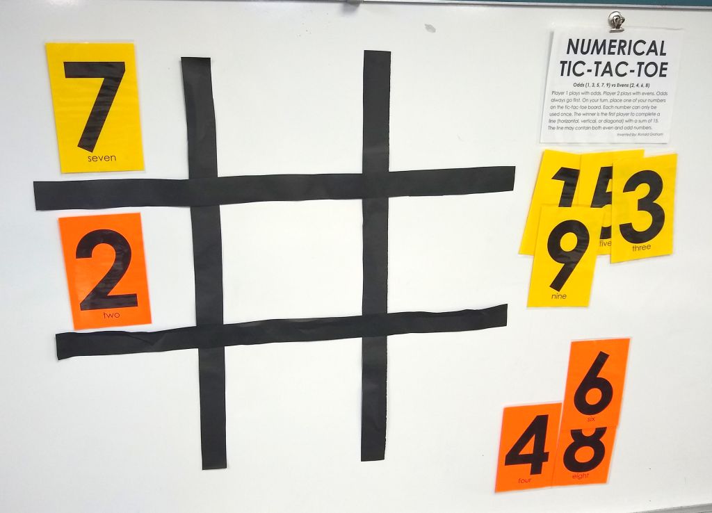 numerical tic tac toe game by ronald graham