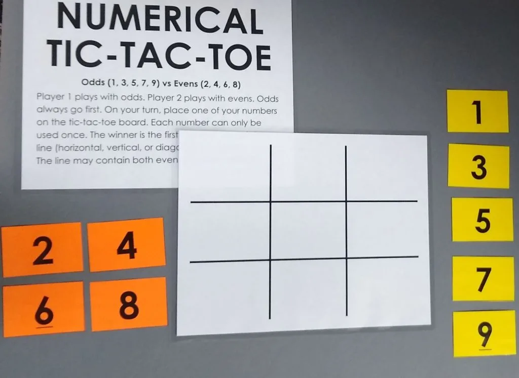 numerical tic tac toe game by ronald graham