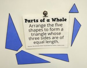 Parts of a Whole Equilateral Triangle Puzzle.