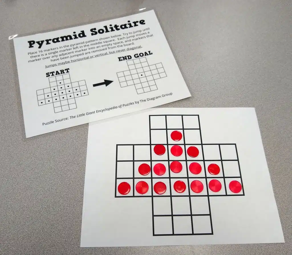 pyramid solitaire puzzle 