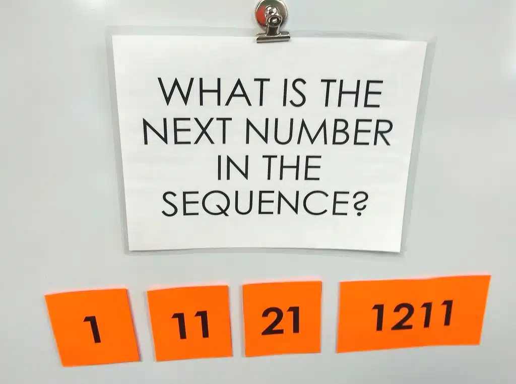 see and say sequence look and say sequence count and say sequence 1, 11, 21, 1211, 312211, 13112221, 