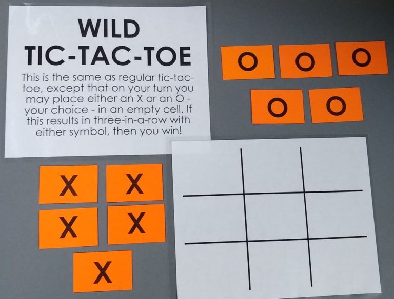 Wild Tic Tac Toe board