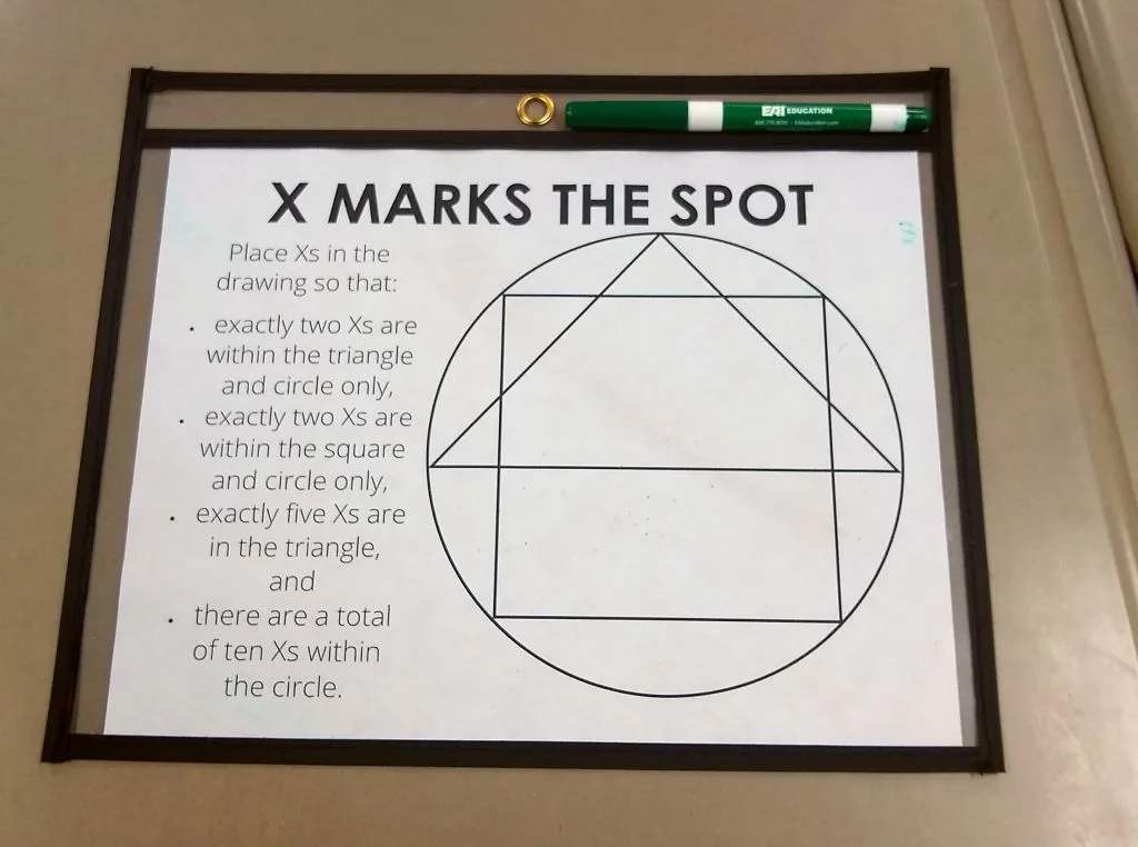 x marks the spot puzzle math love