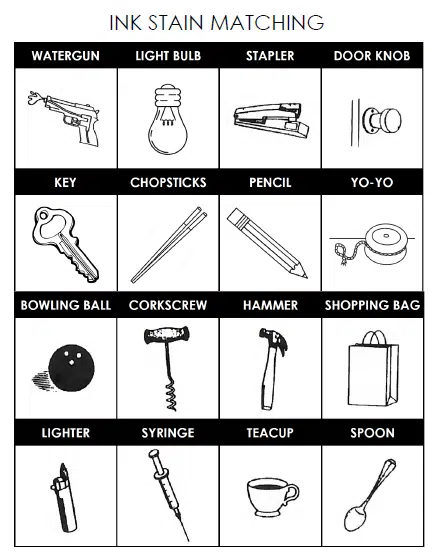 ink stain matching activity