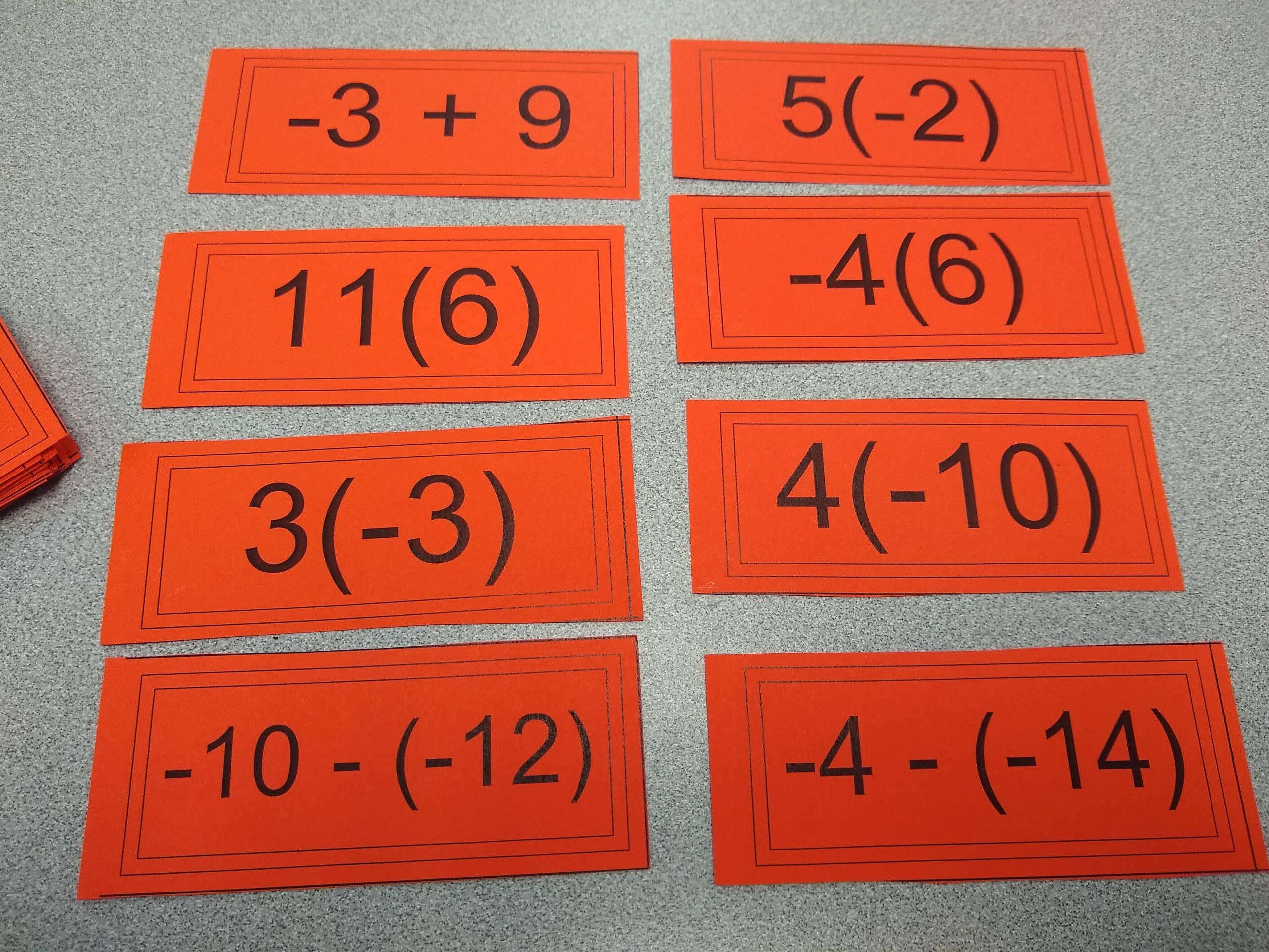 Integer Operations Flashcards.