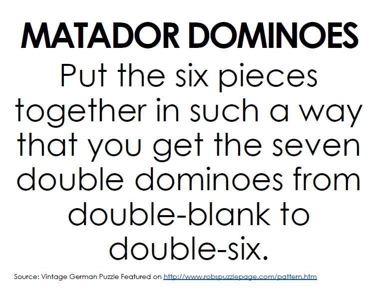 matador dominoes puzzle 