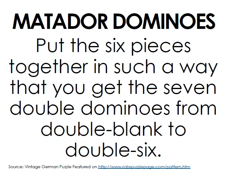 matador dominoes puzzle 