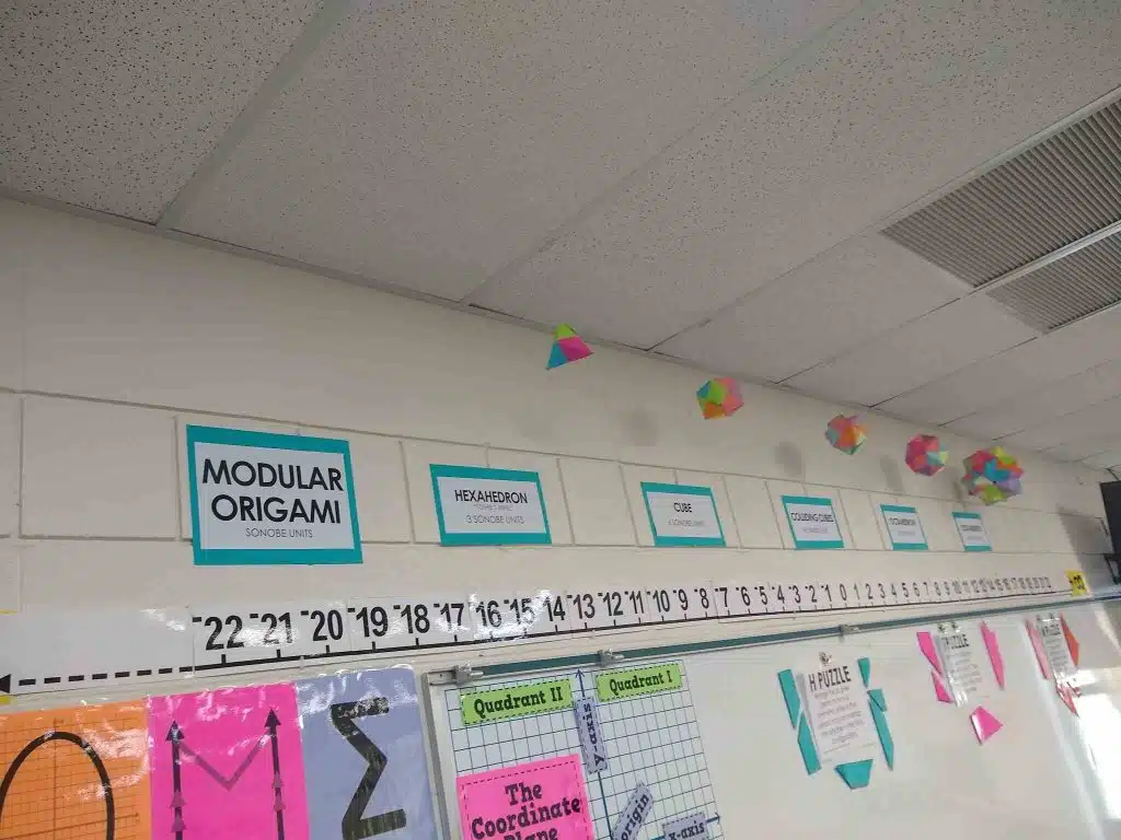 Modular Origami - Sonobe Classroom Display