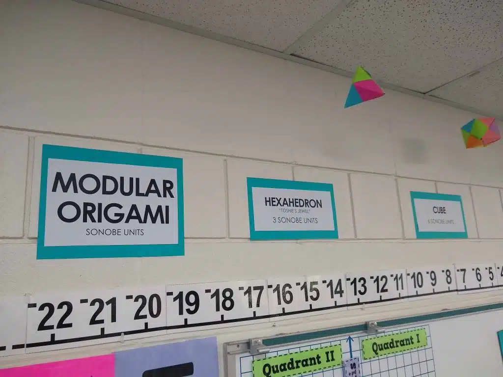 Modular Origami - Sonobe Classroom Display