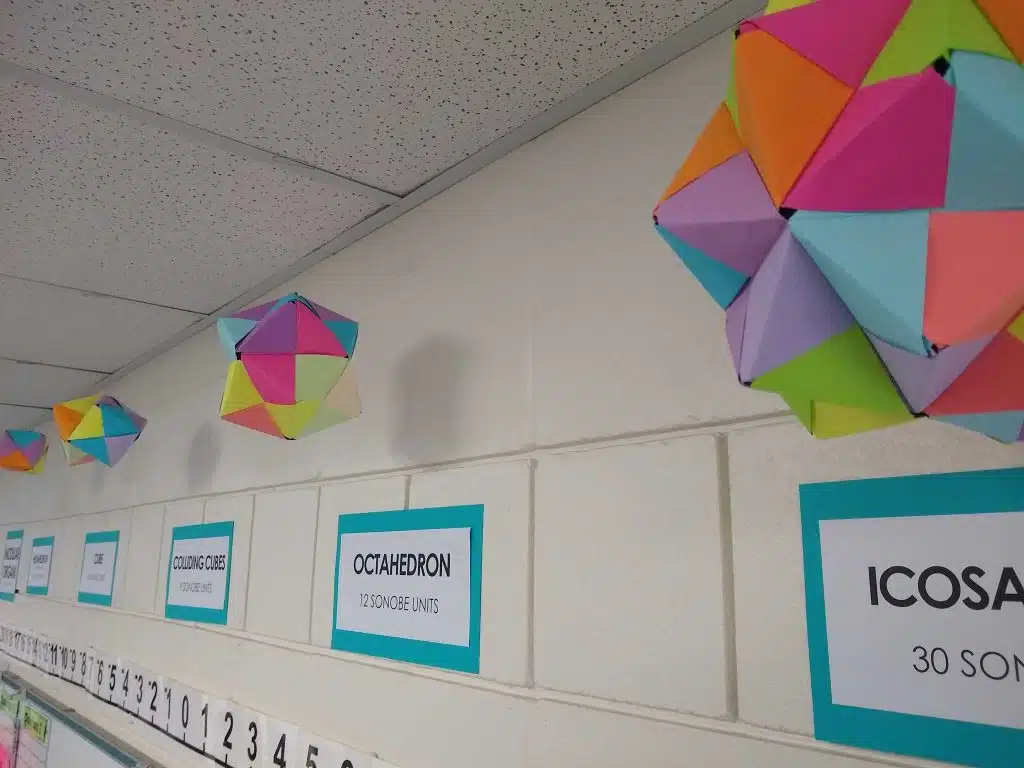 Modular Origami - Sonobe Classroom Display