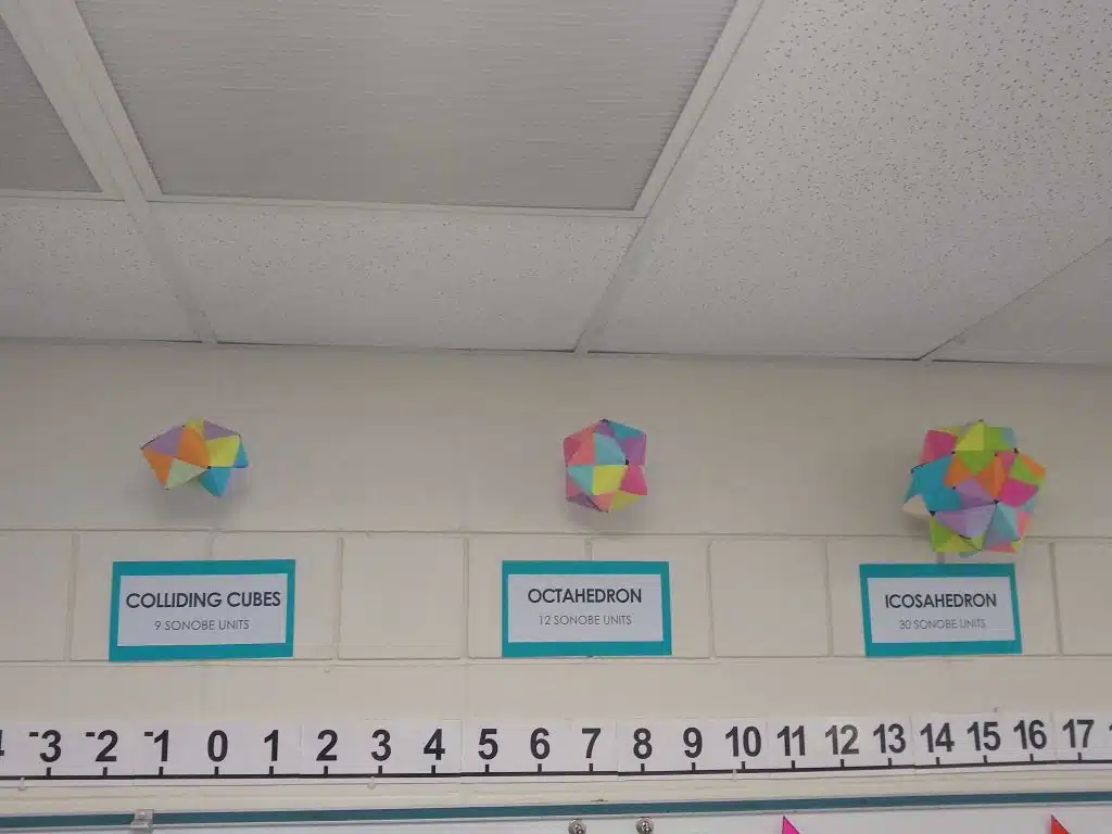 Modular Origami - Sonobe Classroom Display