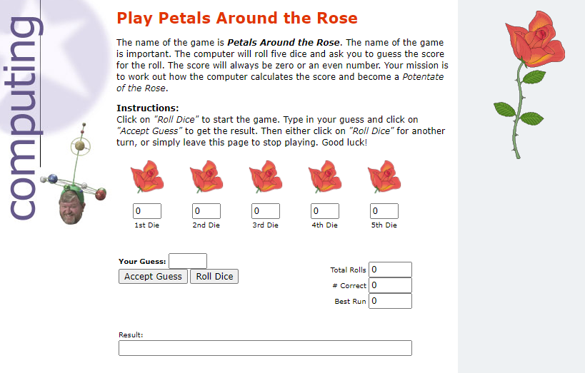 online version of petals around the rose. 