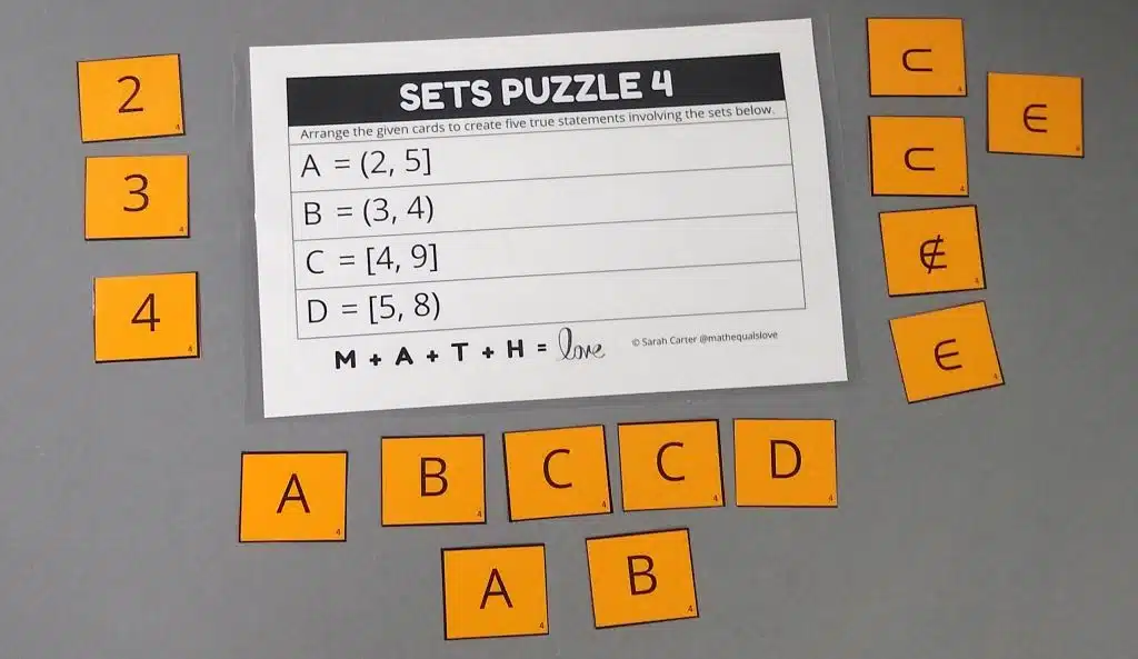 Set Notation Puzzles