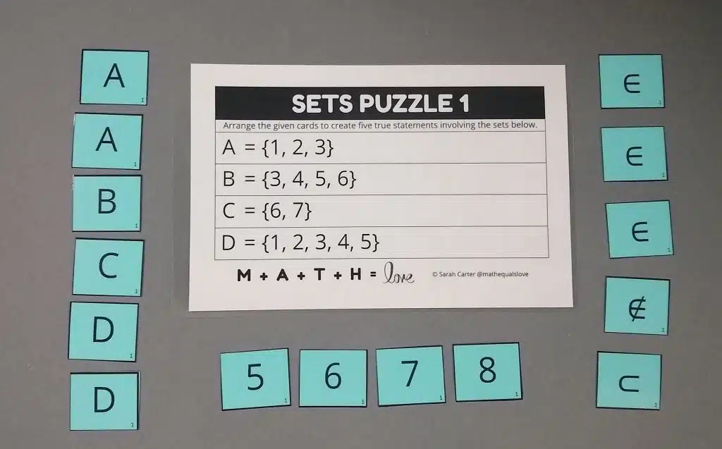 1. Some Notation for Sets