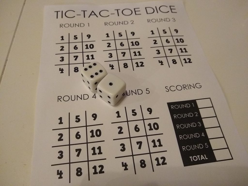 Tic Tac Toe Dice Game